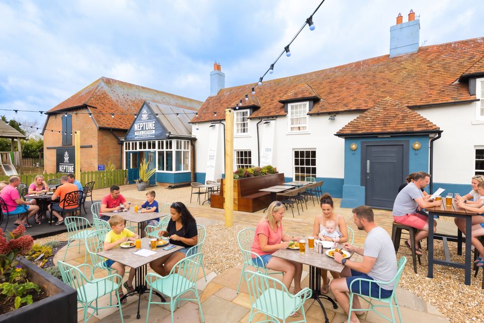 Pub garden seating