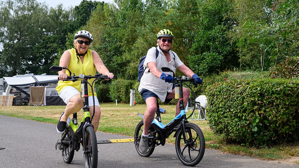 Cycling around the site