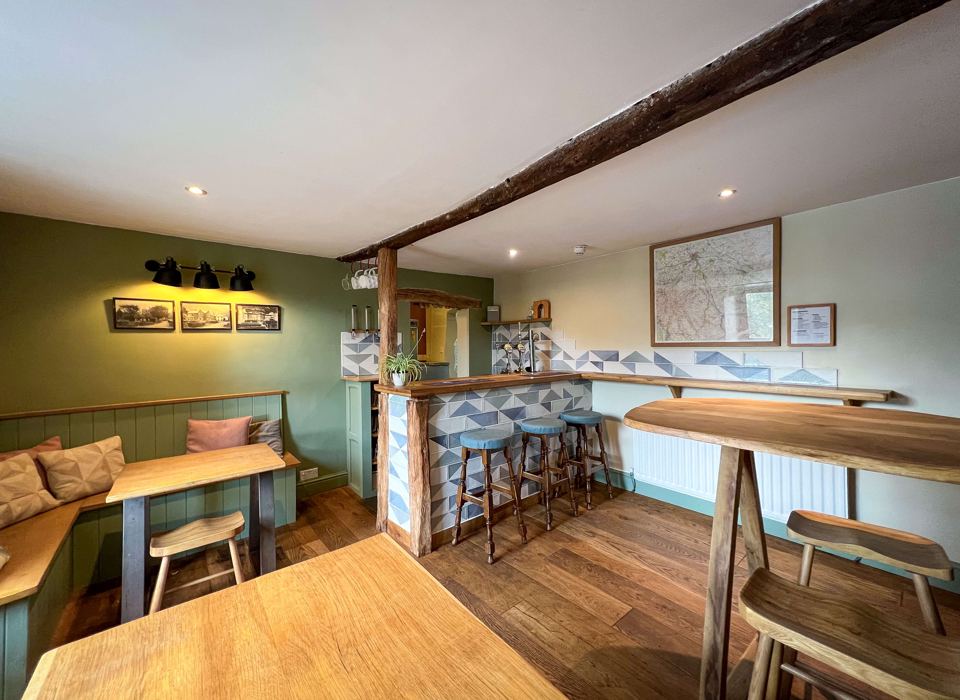 Bar counter and seating area