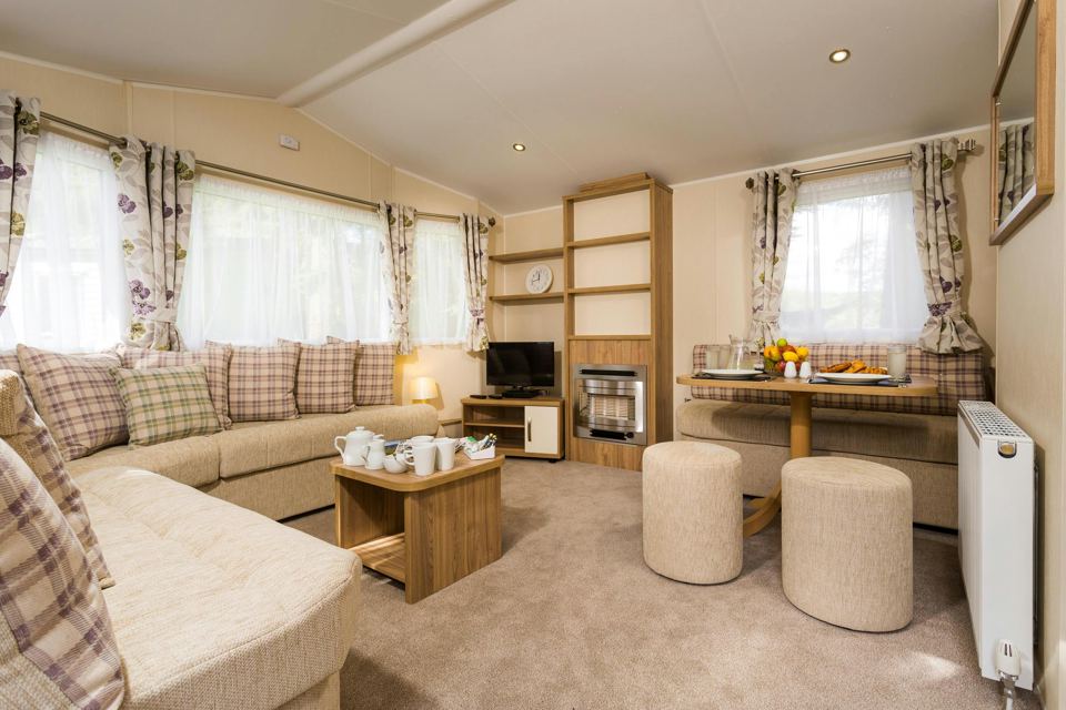 Caravan lounge with sofa