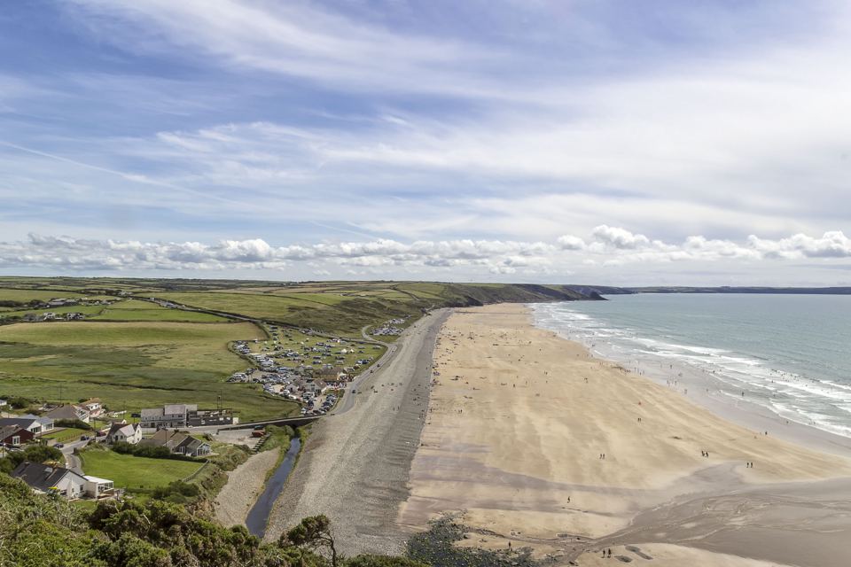 Newgale beach from the hill