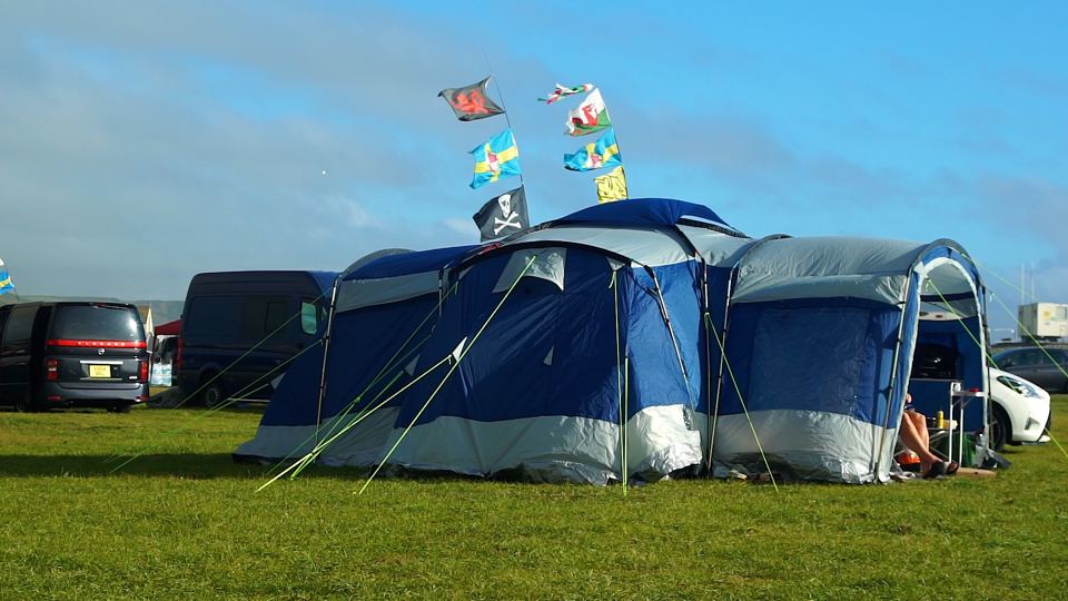 Tents on the grass pitches