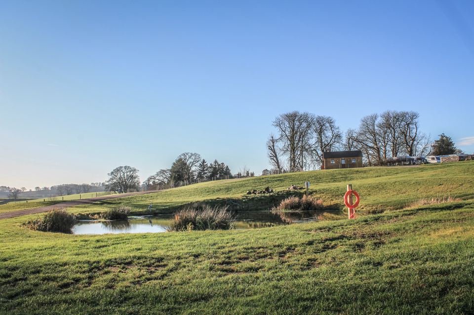 Fishing pond on site