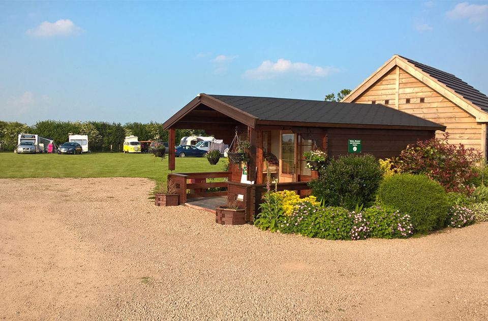 Timber reception building