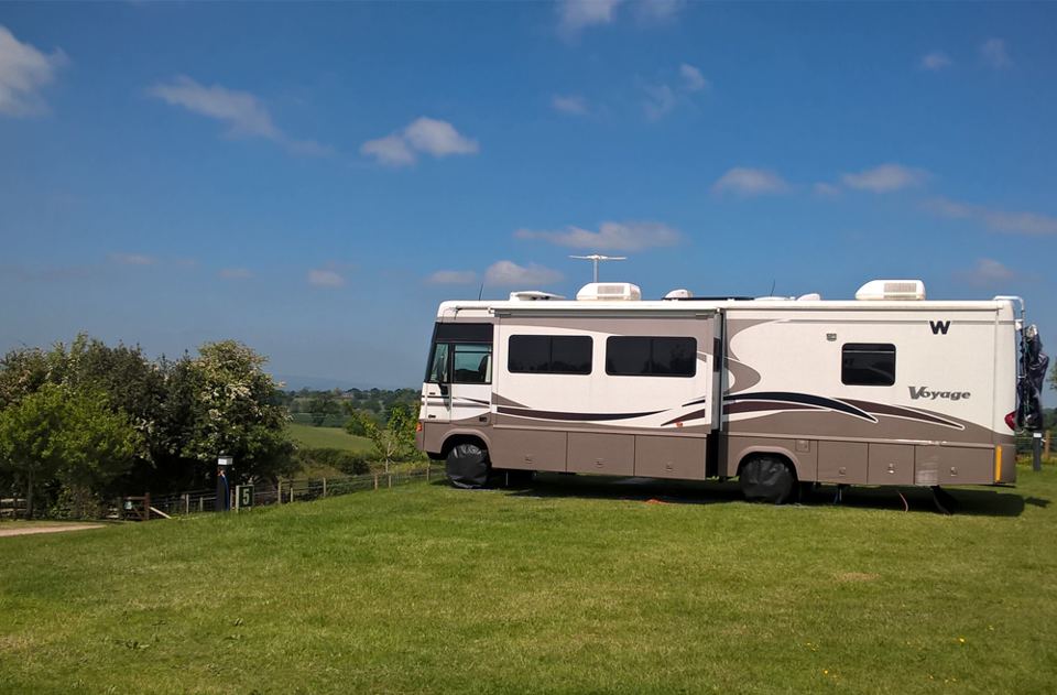 Motorhome on the grass