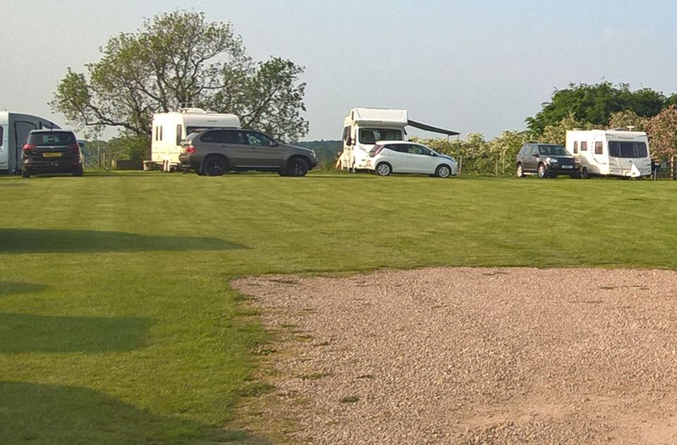 Gravel standing beside grass