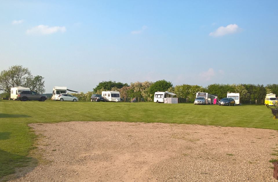 Pitches with a gravel hardstanding