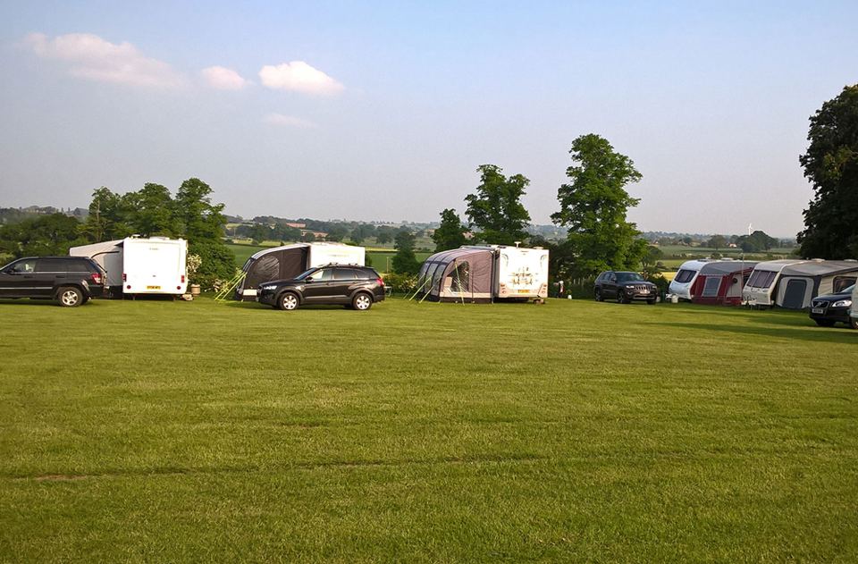 Grass pitches in the field