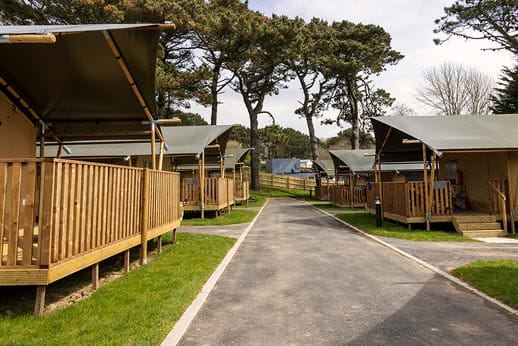 Safari tents with decking