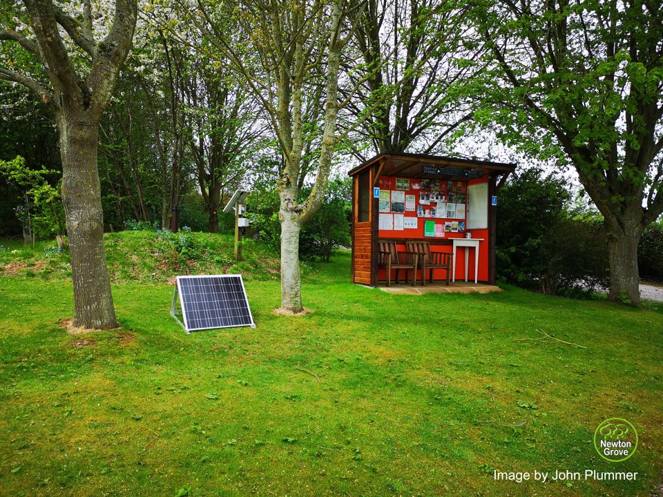 Information shelter and solar panel