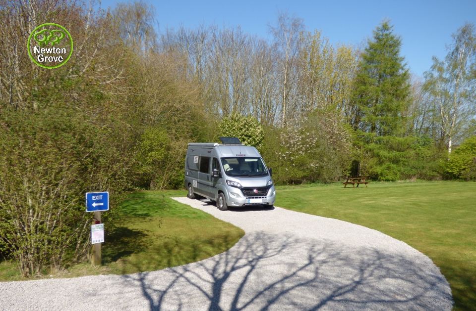 Motorhome on the gravel drive
