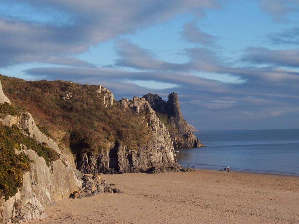 Cliffs at the end of the beach