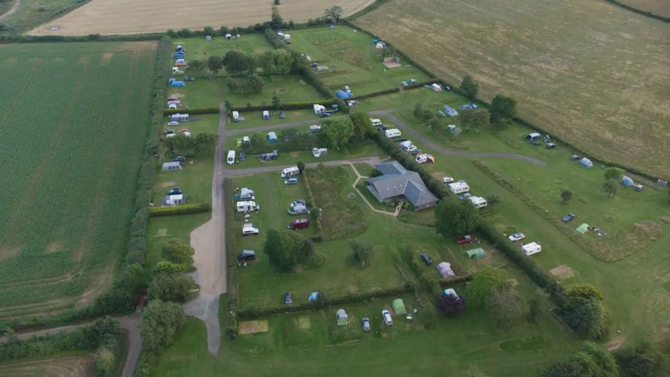 The campsite from above