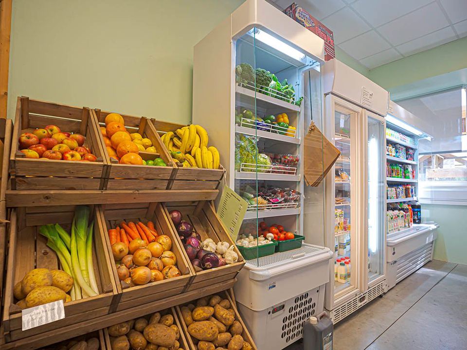 Inside the farm shop