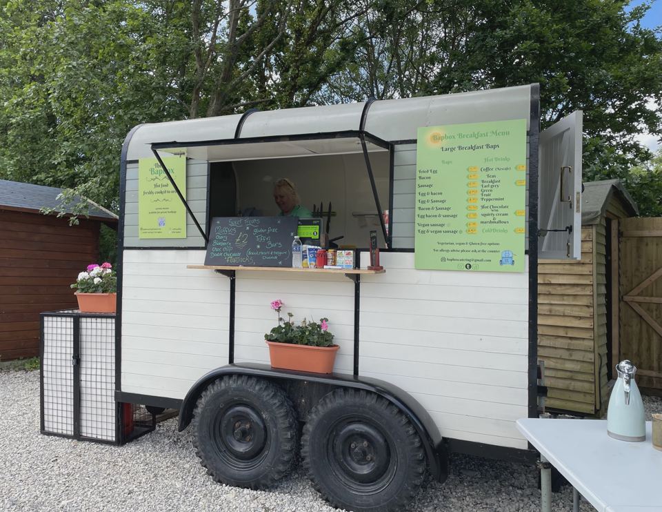 Food trailer on the site