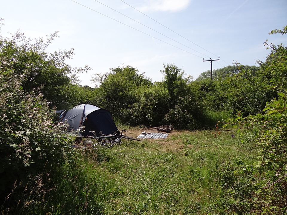Dome tent on a private pitch