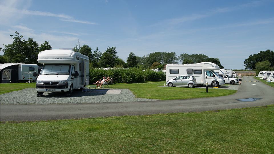 Motorhomes on hardstanding
