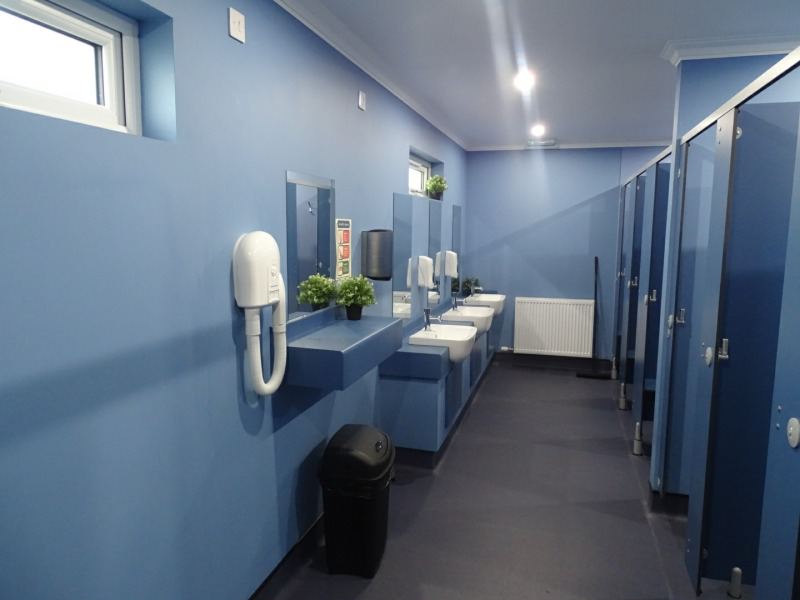 Toilet and washroom block