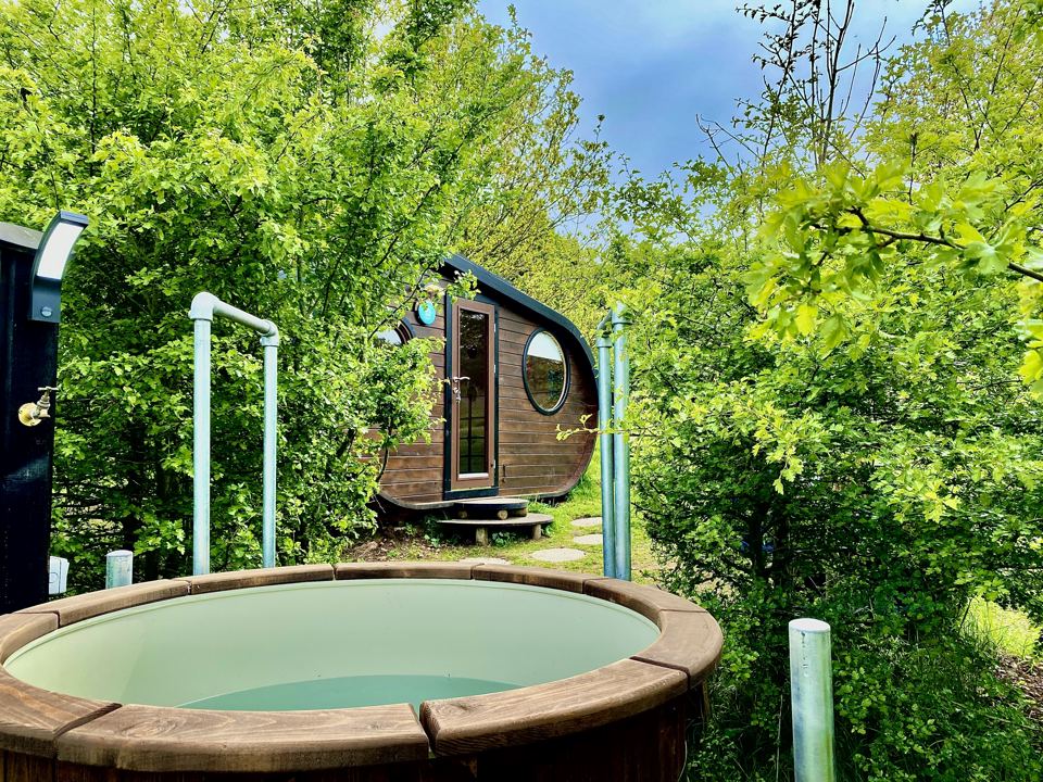 Hot tub and outdoor shower