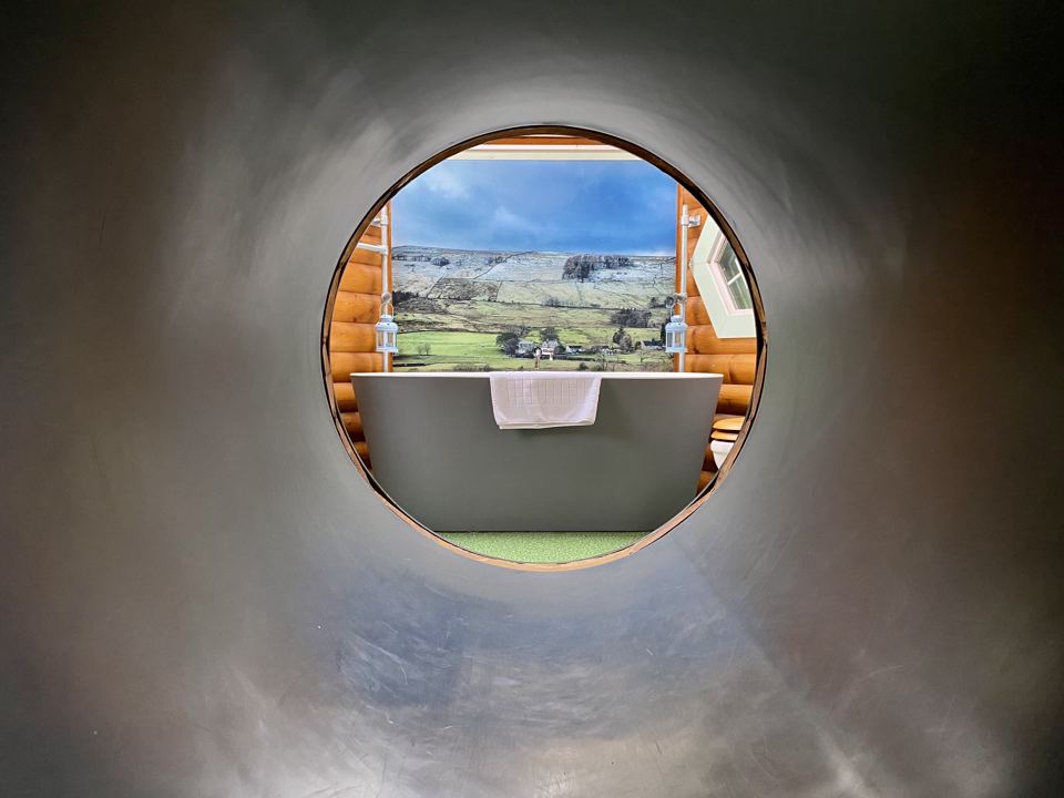 View through the tunnel window