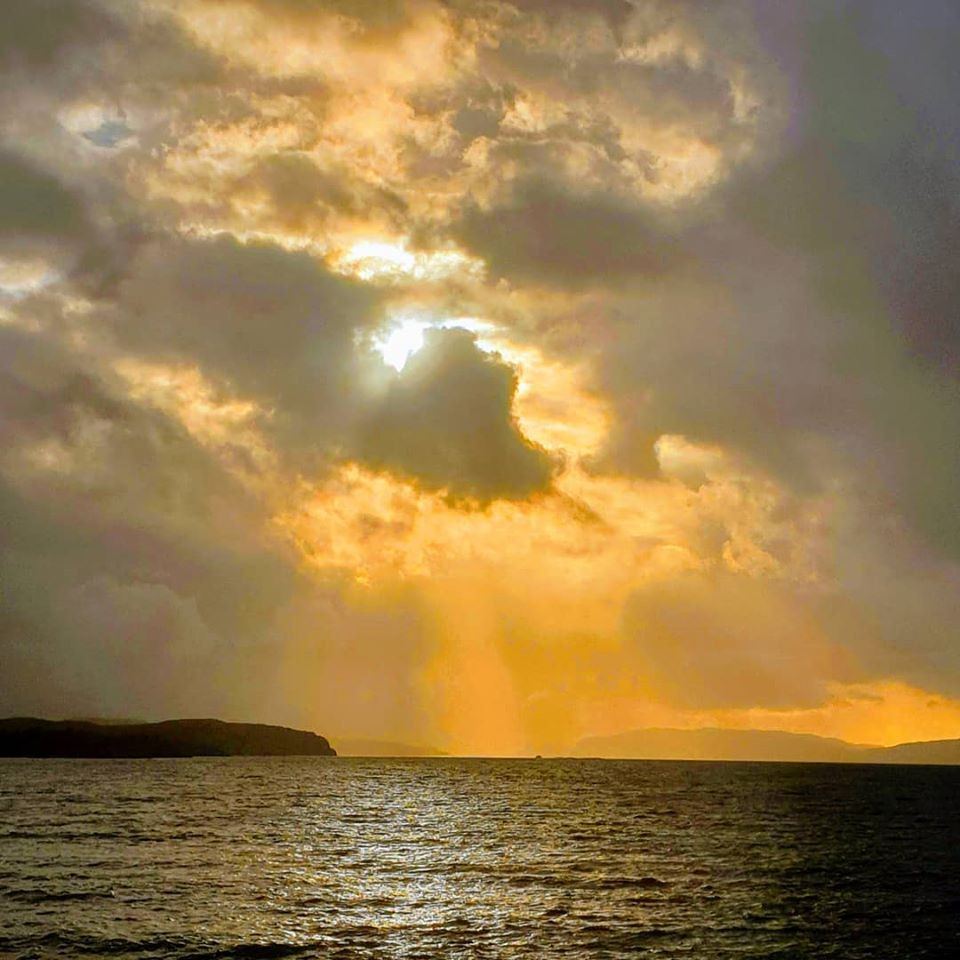 Sunset over the bay