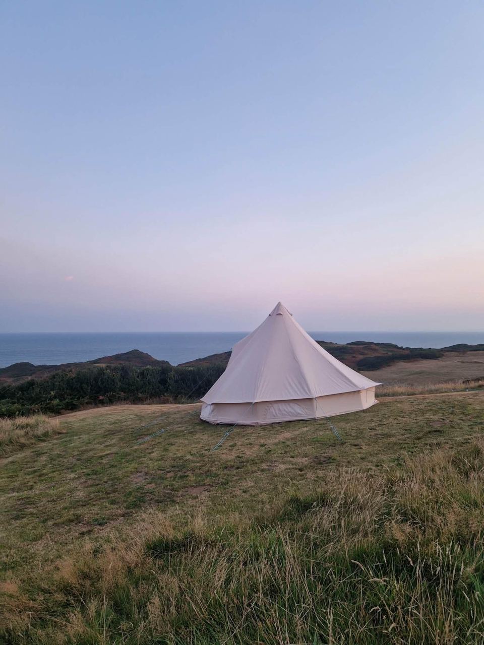 Bell tent on the hill
