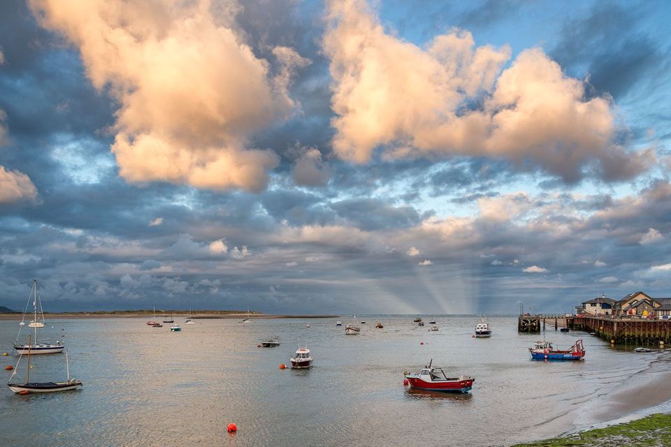 Dyfi estuary at sunset