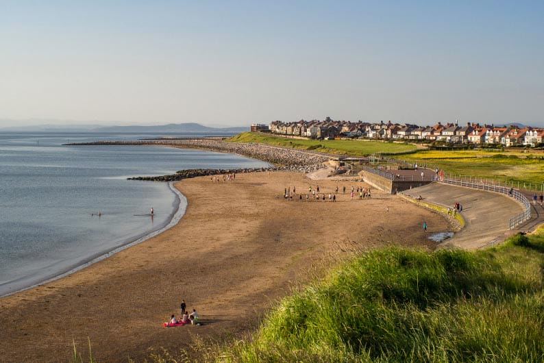 Sandy beach near the park