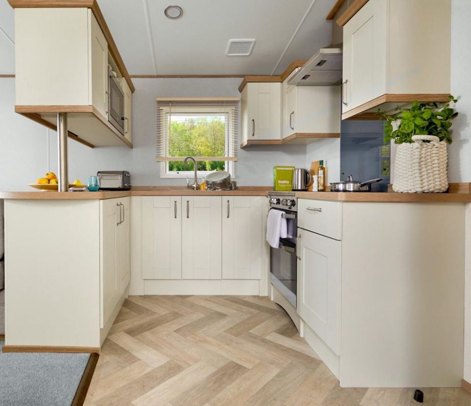 Modern caravan kitchen