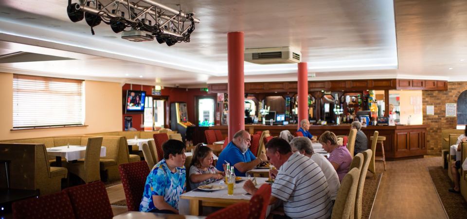 Country club bar and seating
