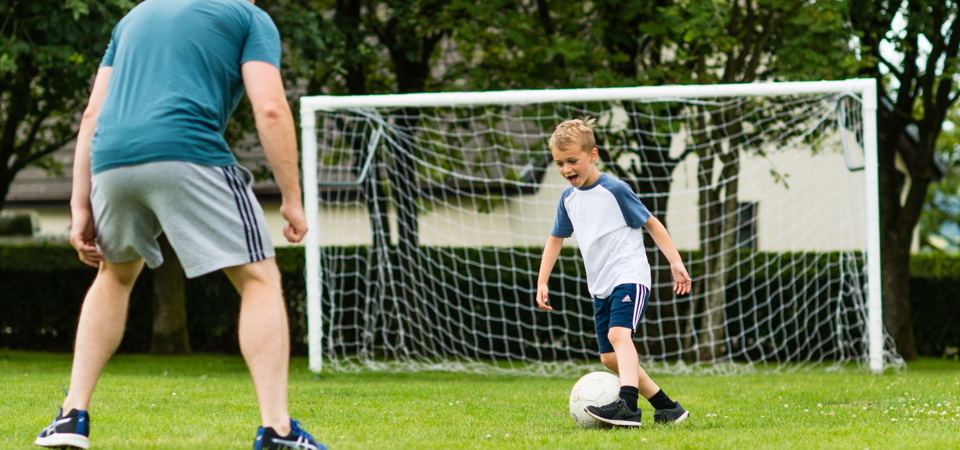 Goal on the grass