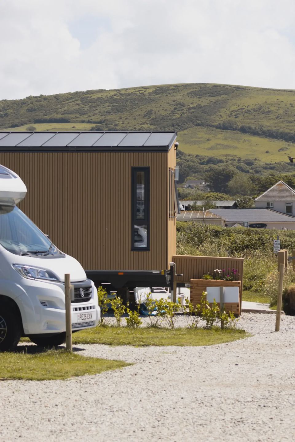 Motorhome beside a SeaPod