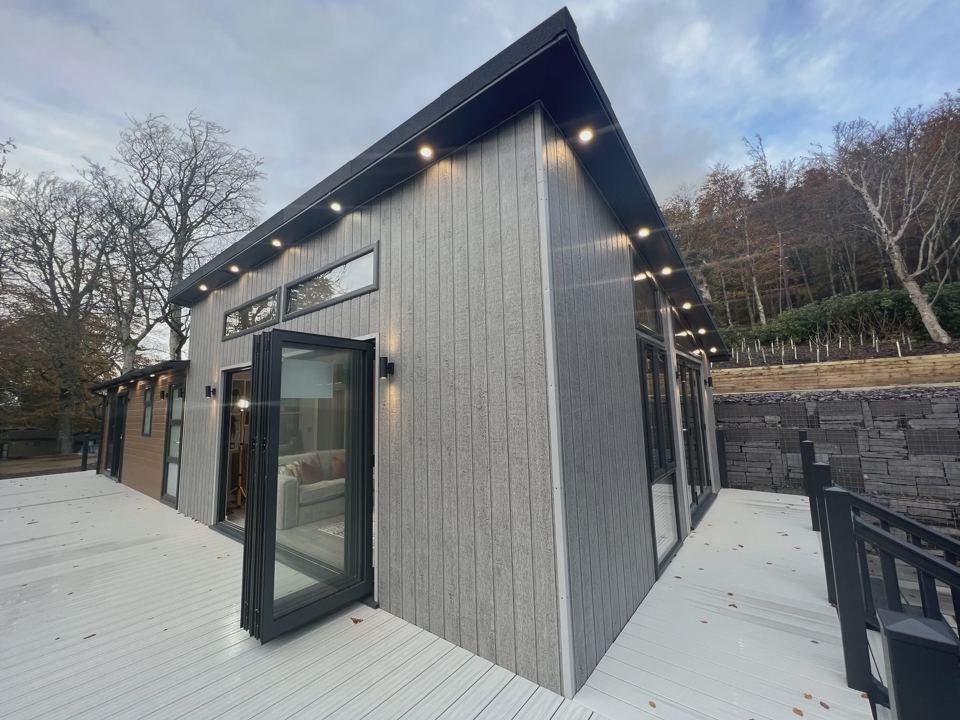 Lodge with decking