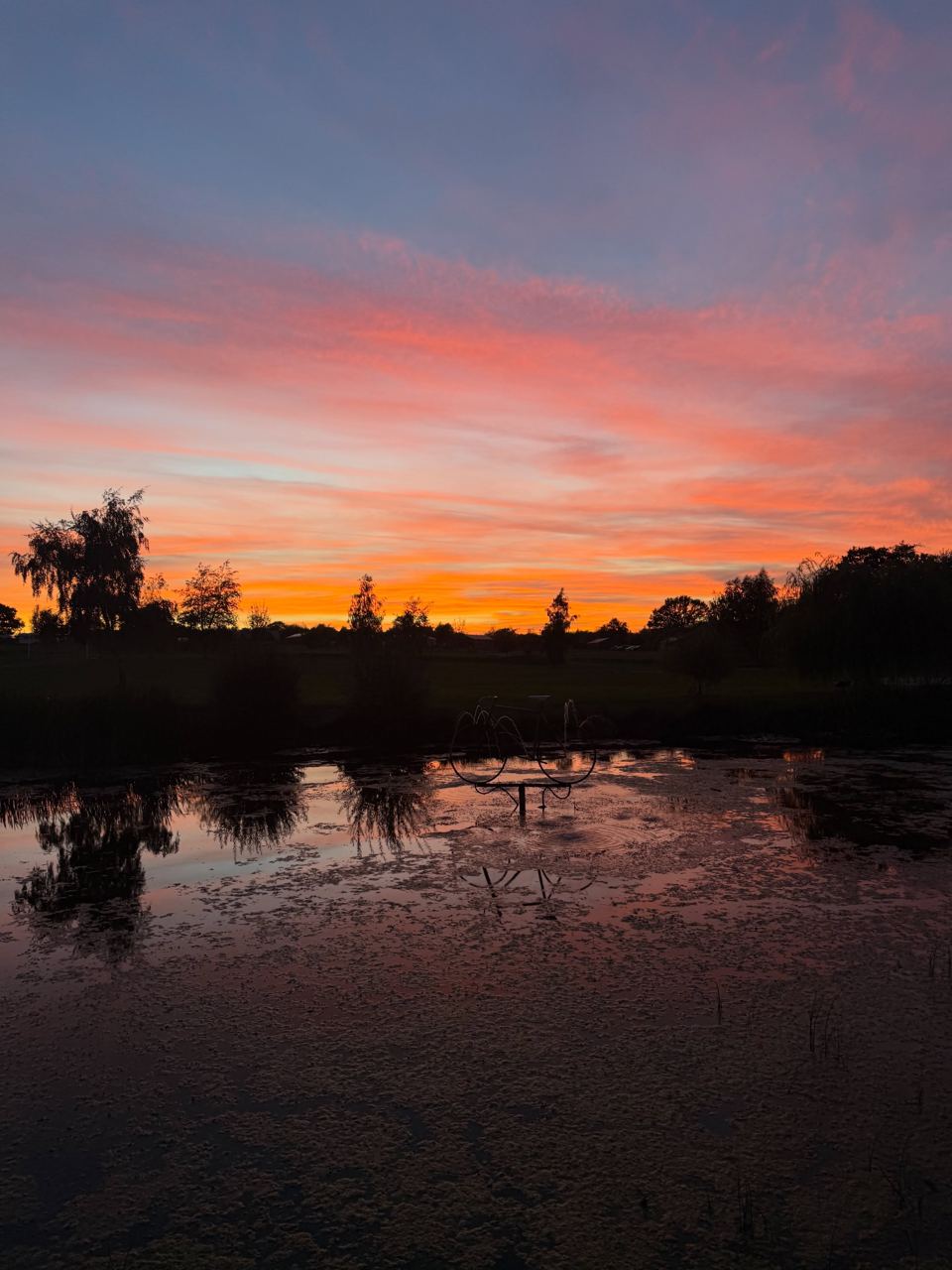 Sunset over the lake