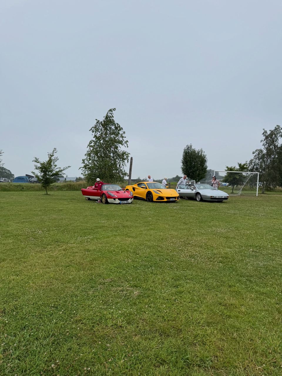 Open grass camping field