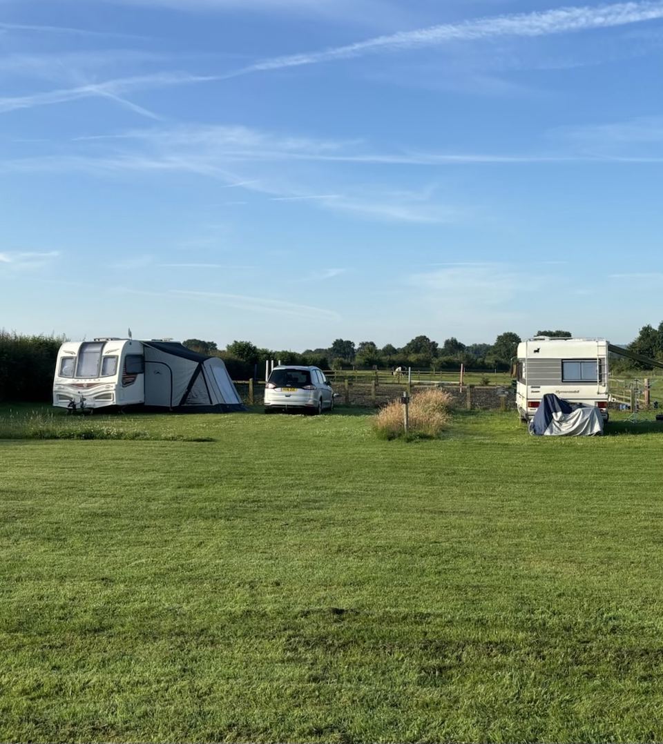 Caravans on the camping field