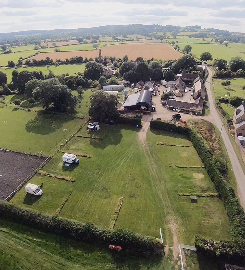 Camping field from above
