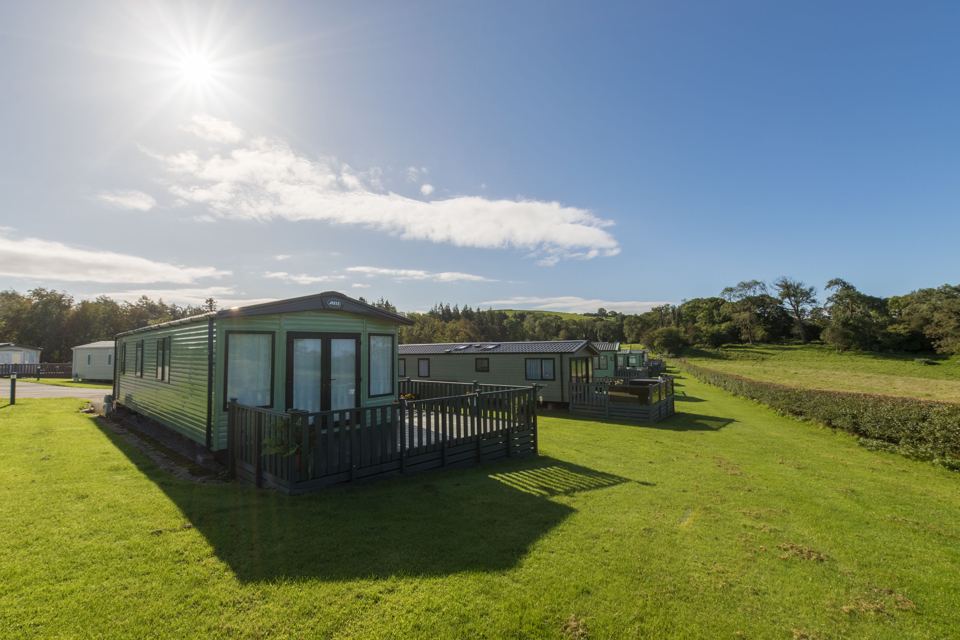 Holiday homes on open ground