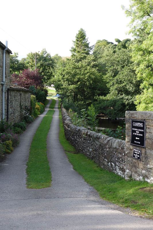 Lane to the campsite by the river