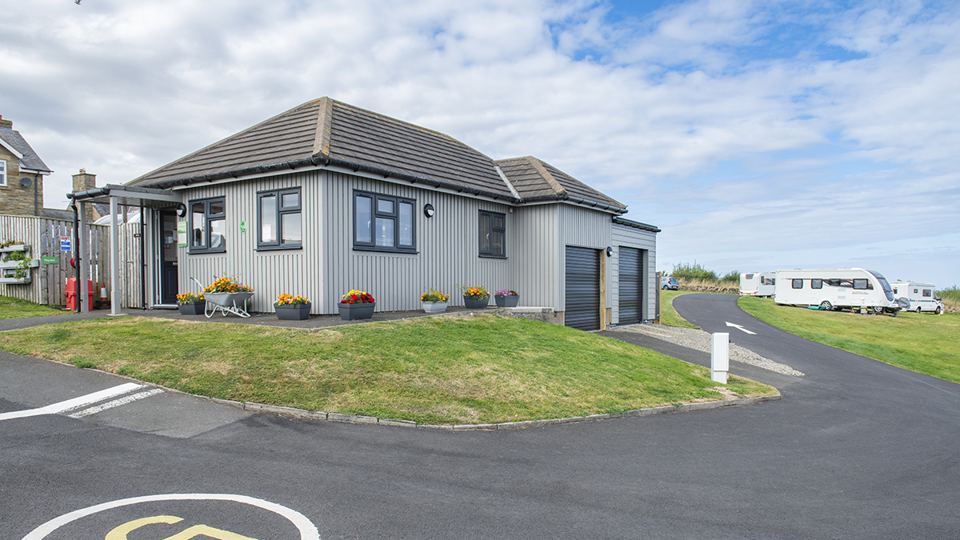 Bungalow beside the entrance road