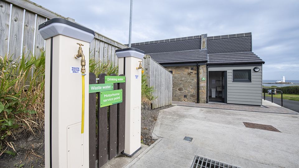 Service point beside the amenity block