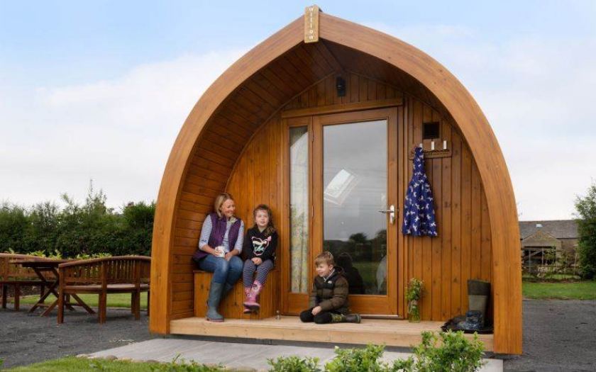 Pod entrance with decking