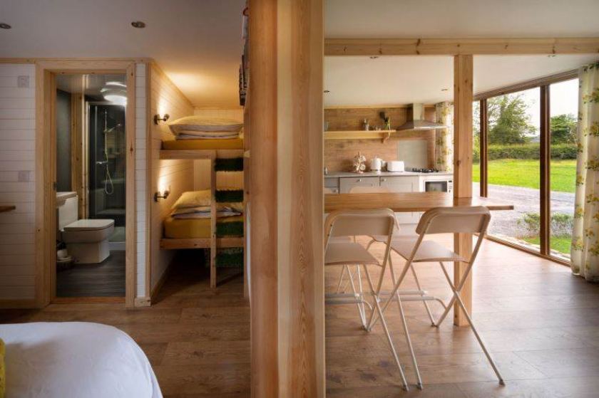 Bunk beds and dining area