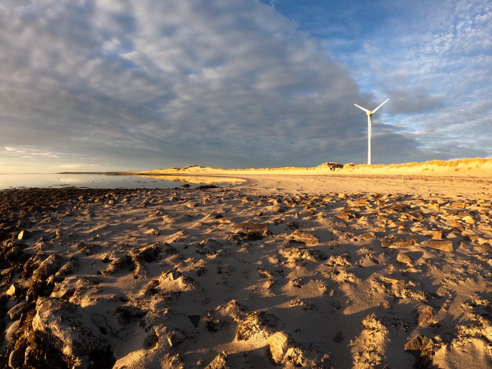 Beach below the machair