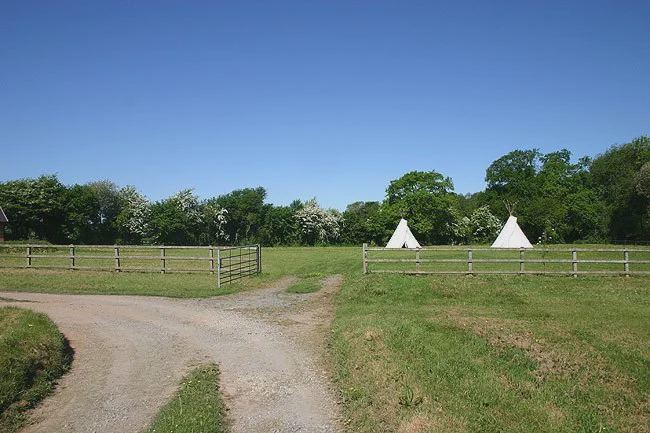 Camping field and gate