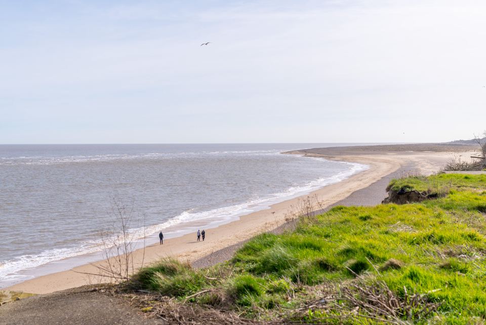 Beach seen from the clifftop