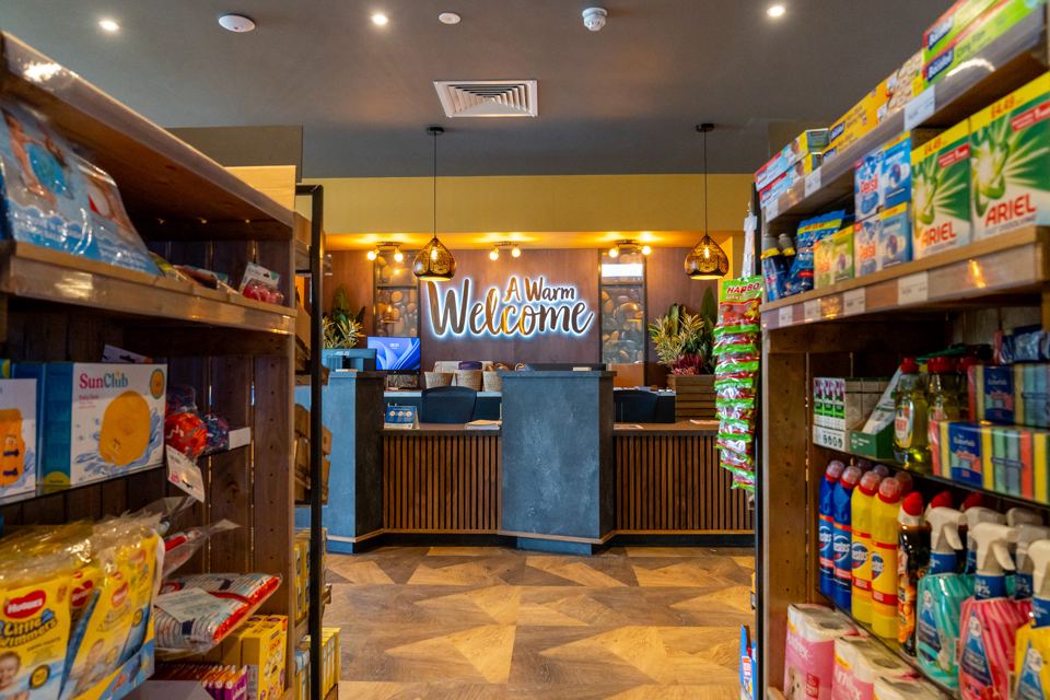 Reception and shop