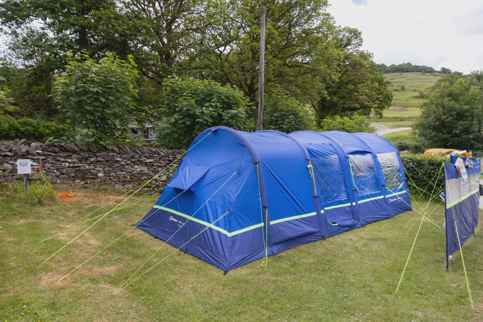 Large tent on the grass