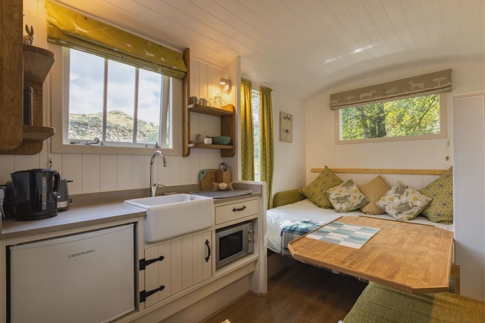 Kitchen inside the pod