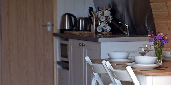 Pod kitchen and dining table